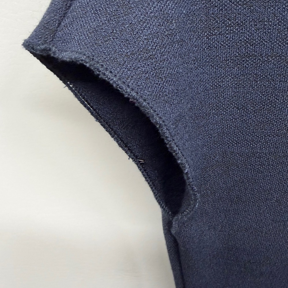 ZARA Mock Neck Sheath Dress Navy Blue Small Bodycon Festival Romantic Luxury - Picture 3 of 6